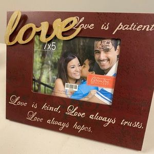 Love is patient ... standing 5x7 photo frame